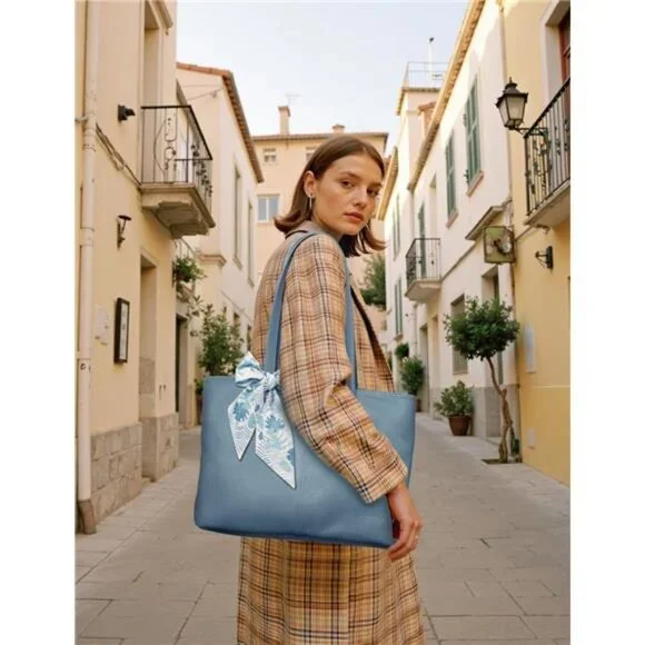 Womens Hobo Handbag Shoulder Bag Blue - Picture 2 of 6